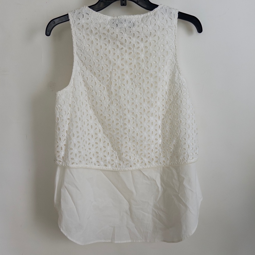 Derek Lam White Sleeveless Lace Blouse - Picture 4 of 4